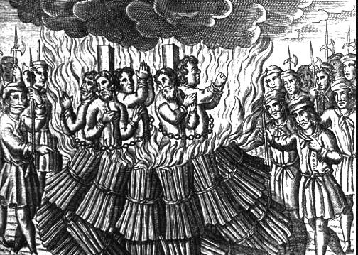 People burned as heretics