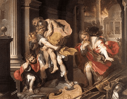 Virgil's Epic: The Hero Aeneas' Flight from Troy
