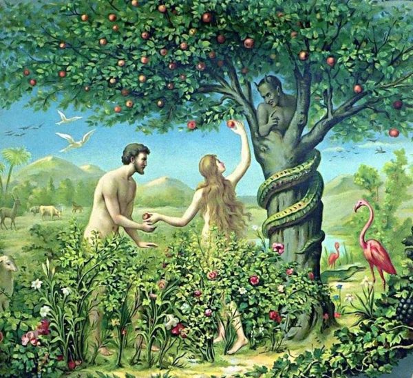 Intro_Adam and Eve Forbidden Fruit Original sin? Adam and Eve picking the forbidden fruit